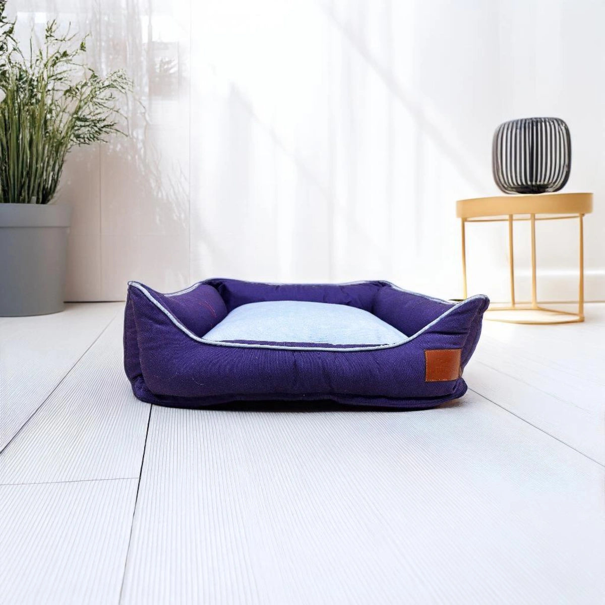 Thunder Tails Lazy Love Lounger Dog Beds- Purple and Lilac