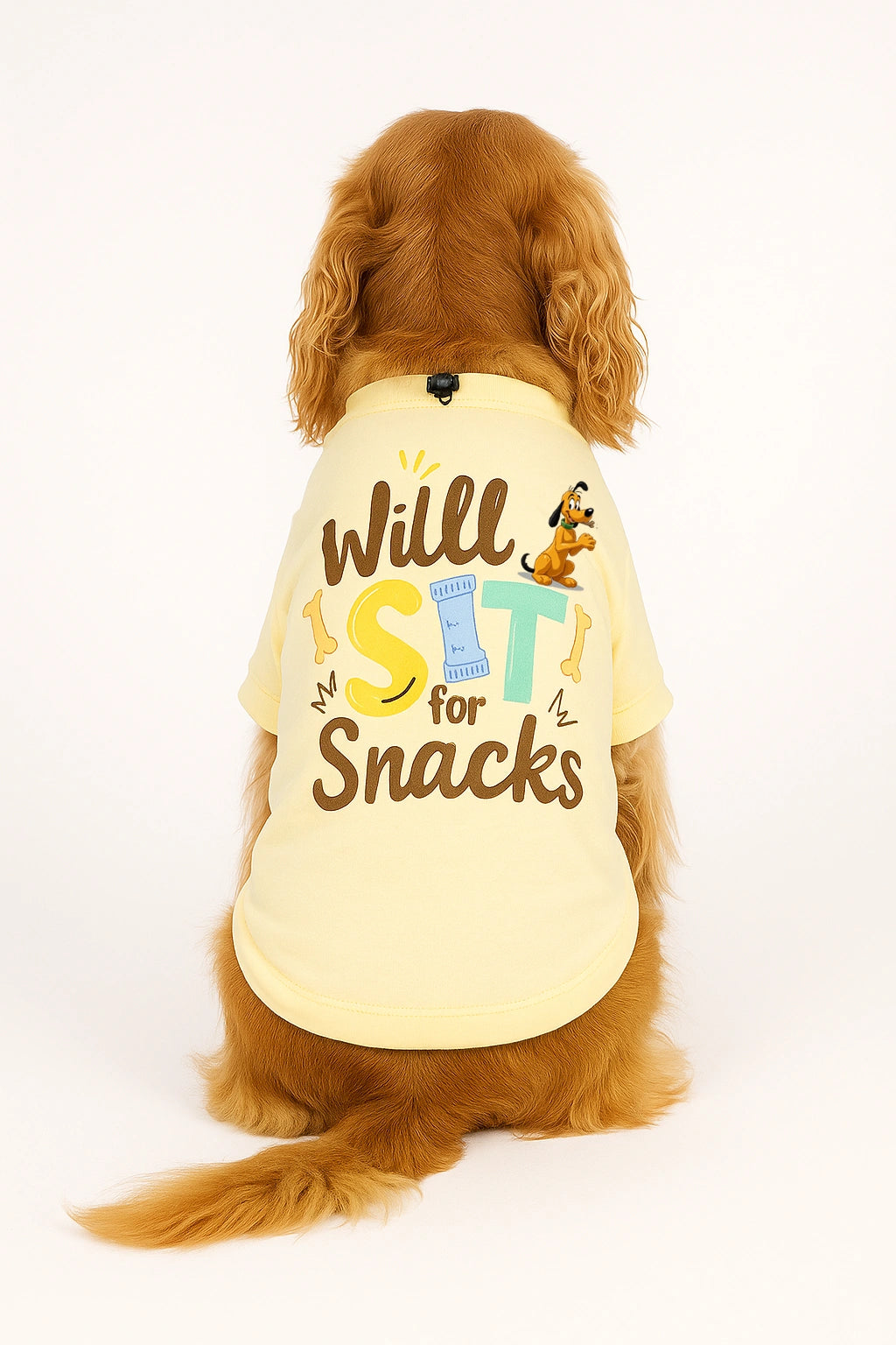 Thunder Tails Will Sit for Snacks Adjustable Graphic T-shirt