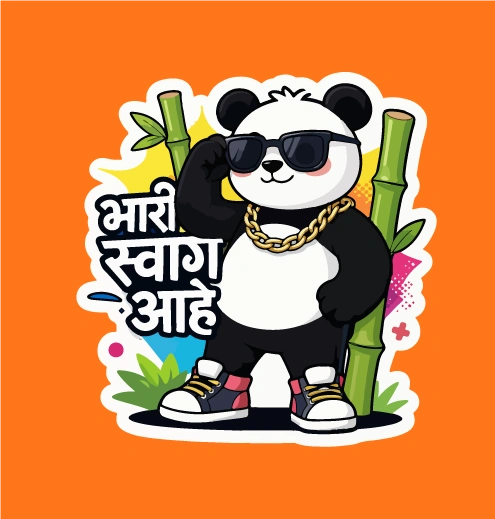 Thunder Tails Dog Graphic T-shirt - Bhari Swag Aahe