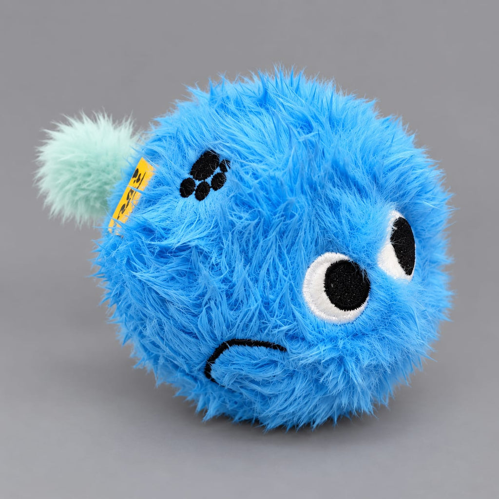 Thunder Tails Blue Ball Round Soft Toy for Small Dogs — Squeaky Plush Toy