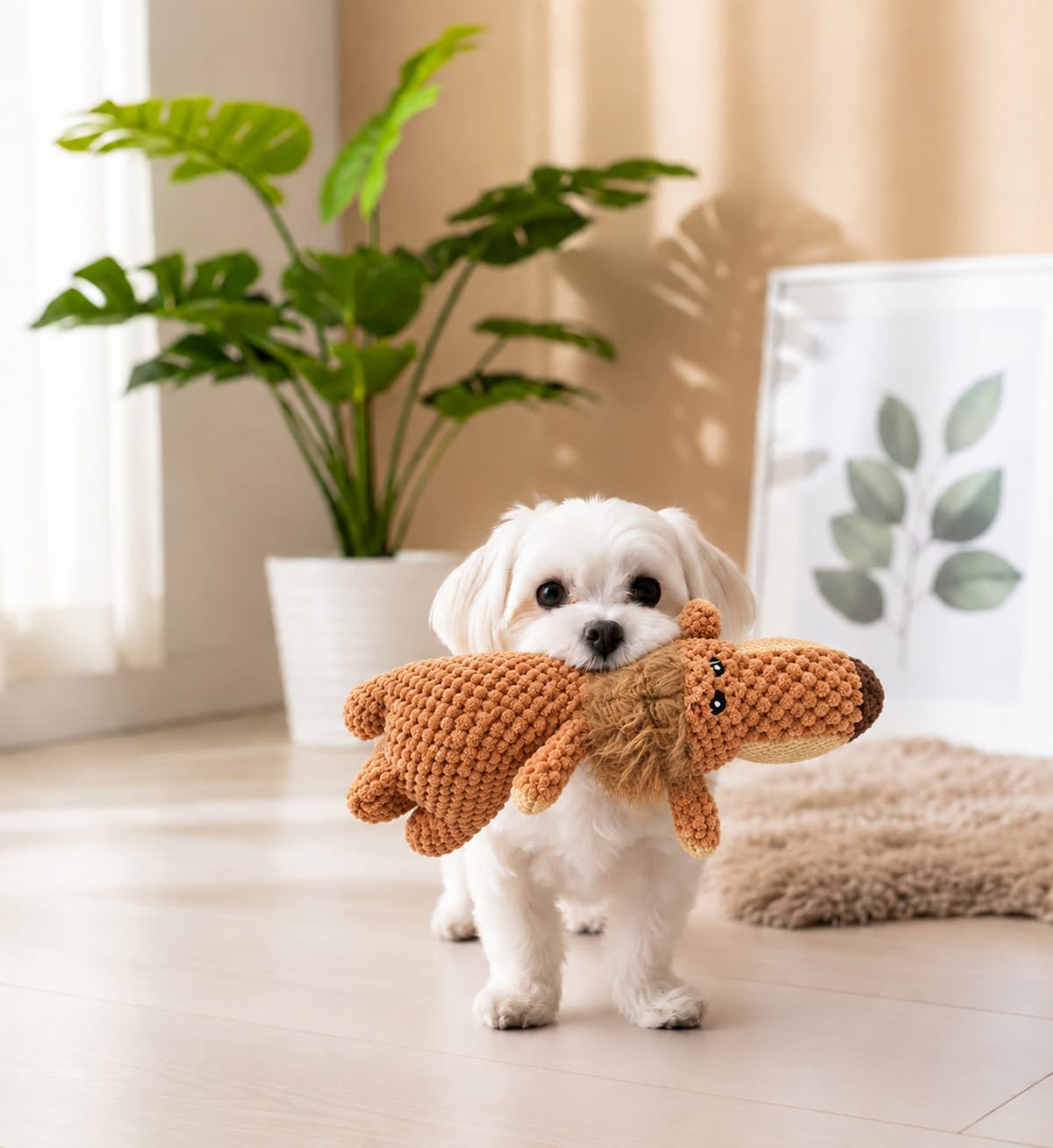 Thunder Tails Soft Toys for Dogs — Plush Orange Dog Pet Toy