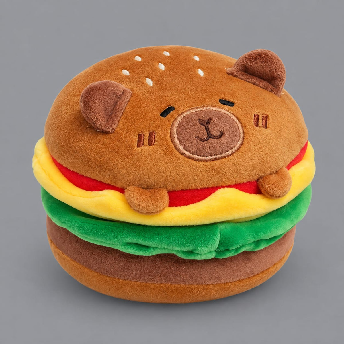 Thunder Tails Plush Burger Soft Toy for Dogs —  Novelty Pet Toy