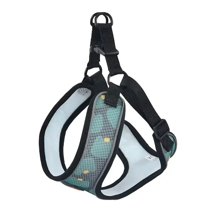Thunder Tails Cat Harness & Leash Set- Green-Black