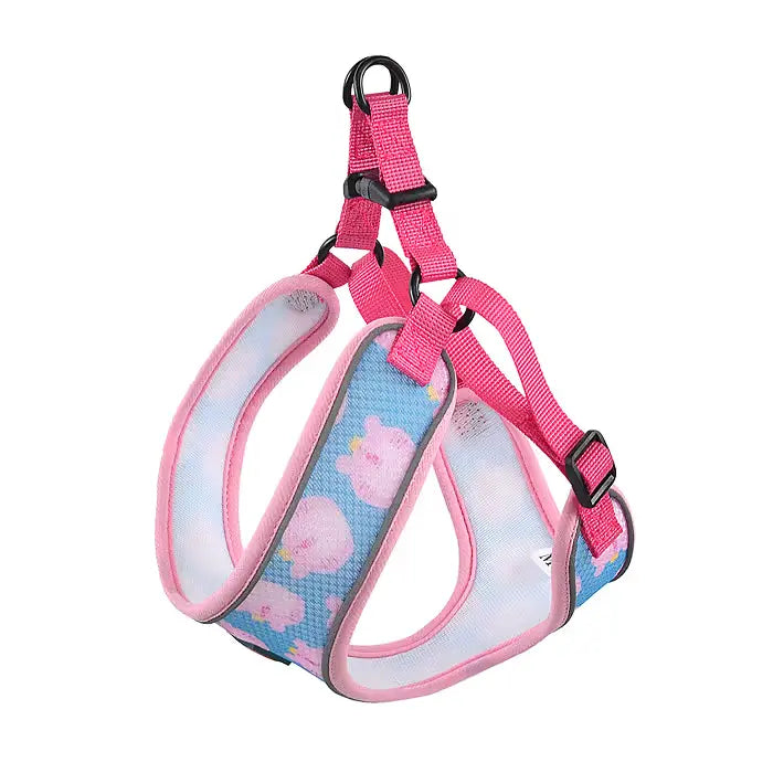 Thunder Tails Cat Harness & Leash Set - Blue Pink