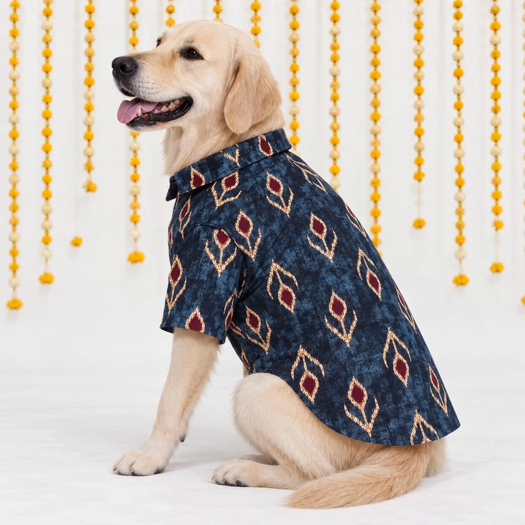 Thunder Tails Dog Festive Shirts - Navy