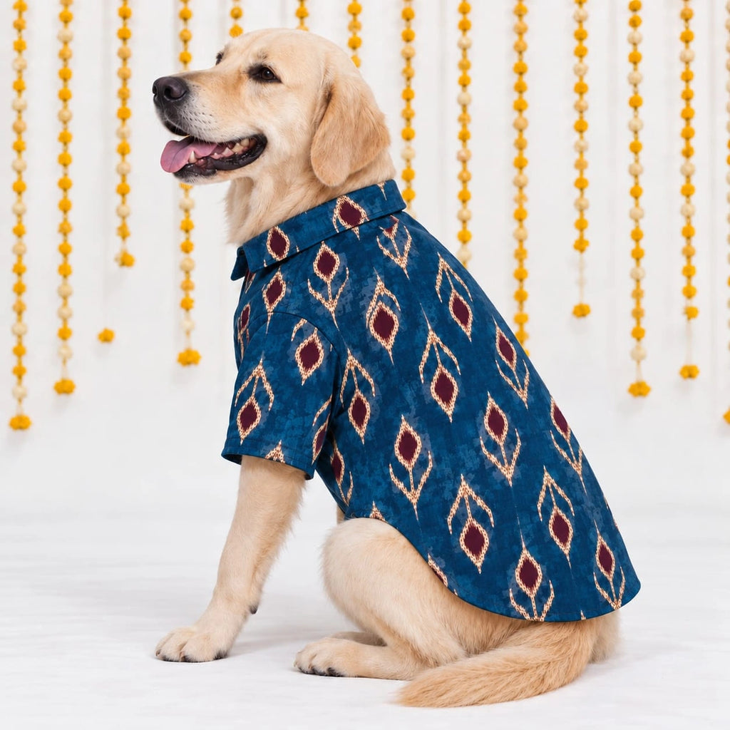 Thunder Tails Dog Festive Shirts - Blue