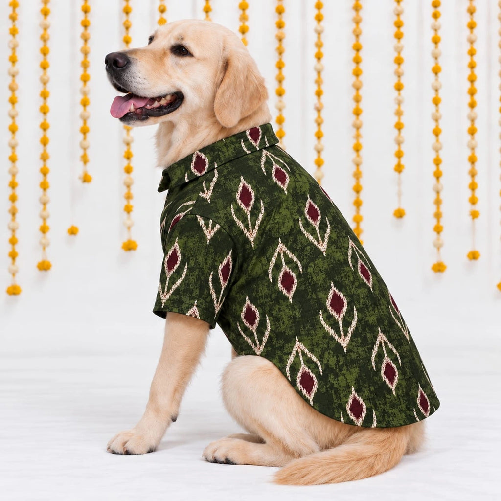 Thunder Tails Dog Festive Shirts - Green