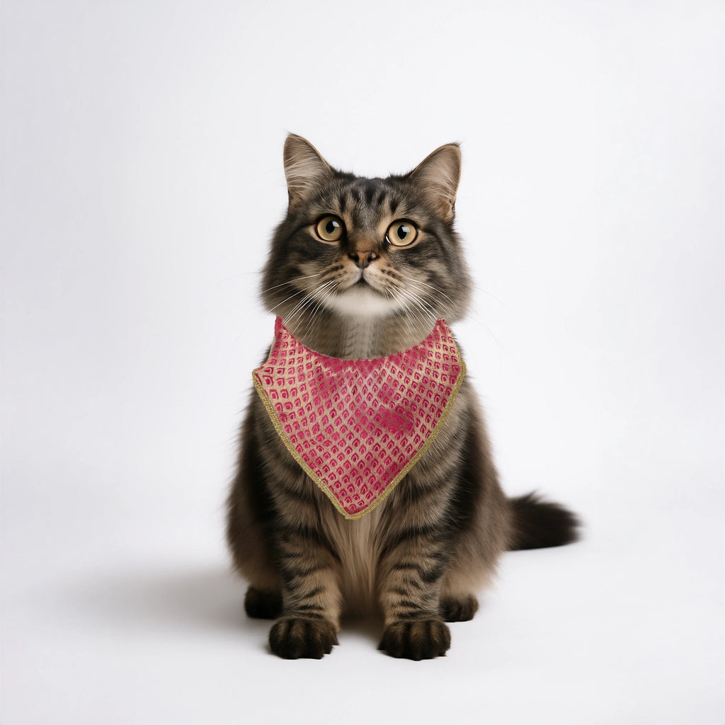 Thunder Tails Festive Dogs & Cats Bandana - Magenta