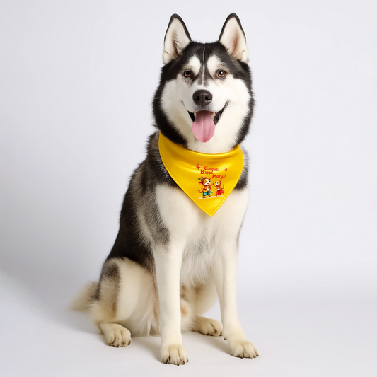 Thunder Tails Paw-rade with Bappa Dogs & Cats Bandana - Ganpati Bappa Morya