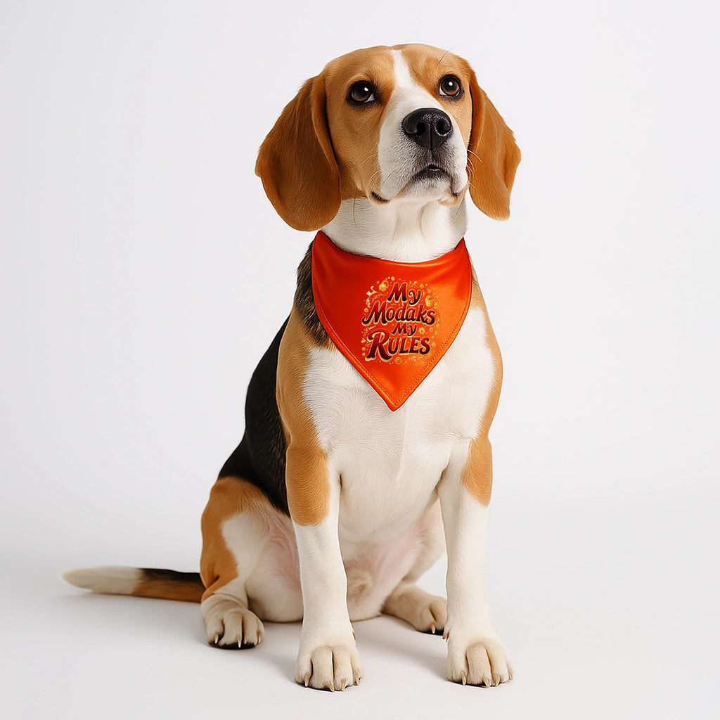 Thunder Tails Paw-rade with Bappa Dogs & Cats Bandana - My Modak, My Rules