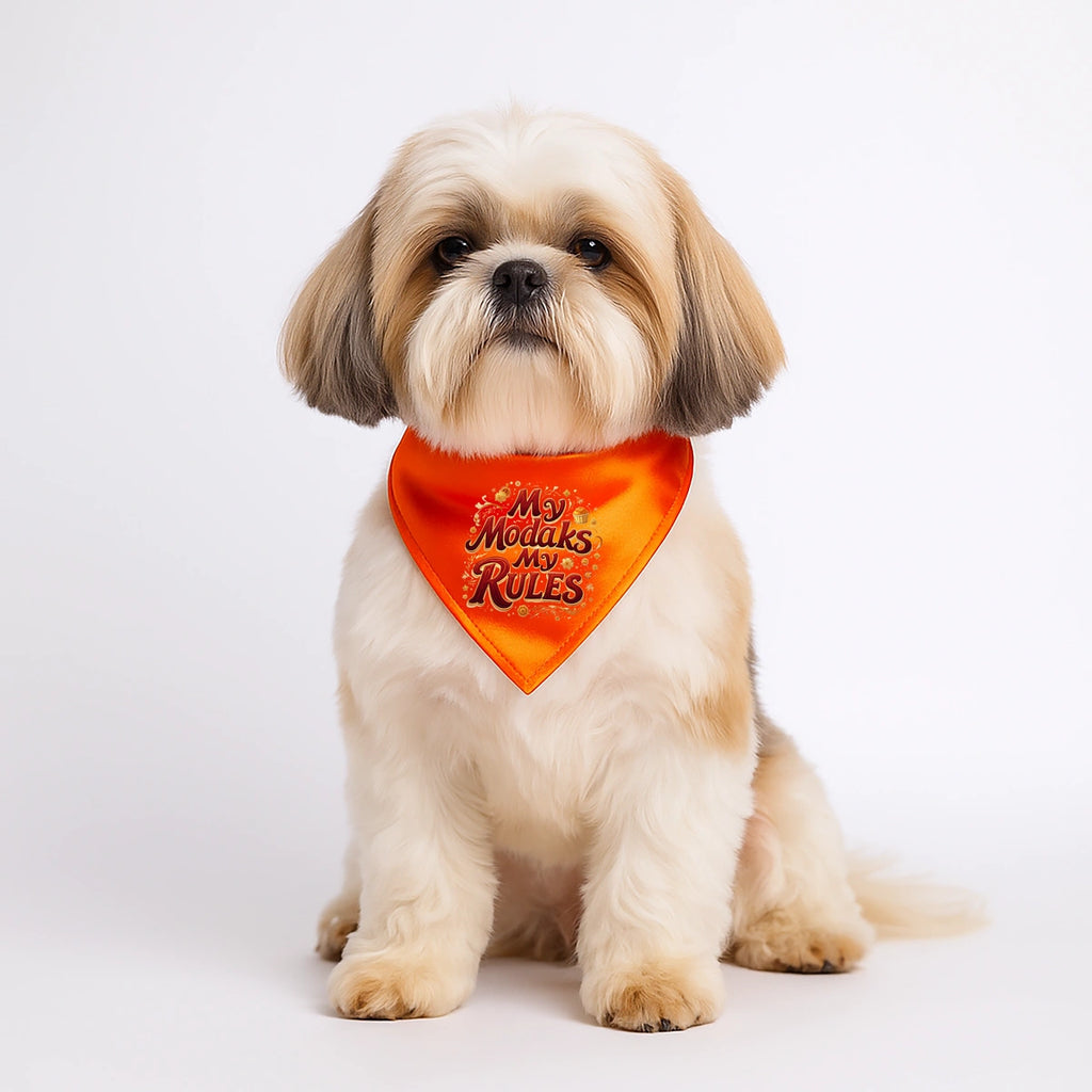 Thunder Tails Paw-rade with Bappa Dogs & Cats Bandana - My Modak, My Rules