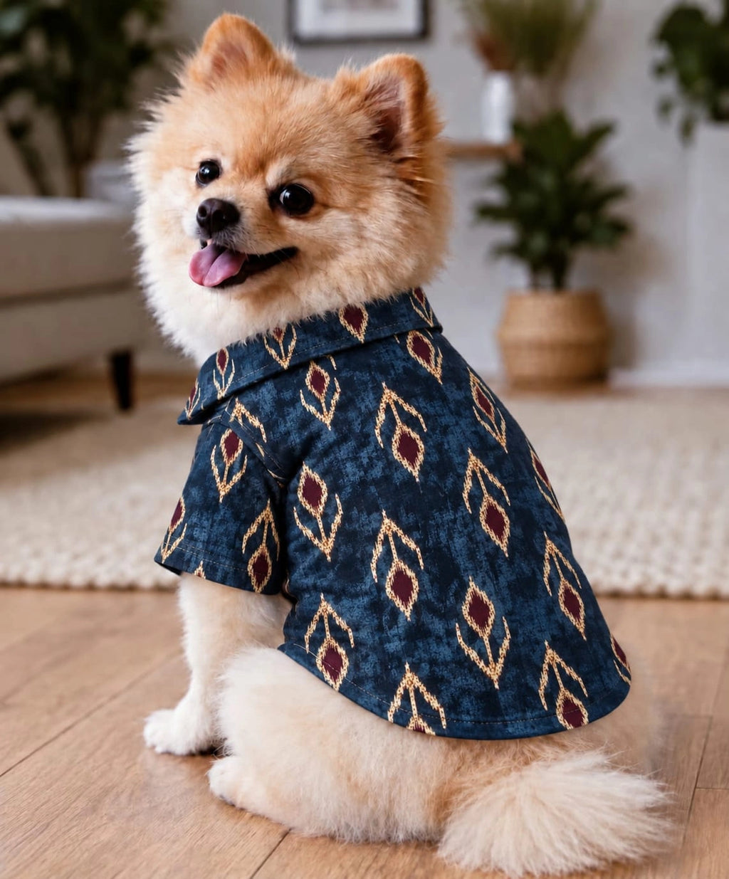 Thunder Tails Dog Festive Shirts - Navy