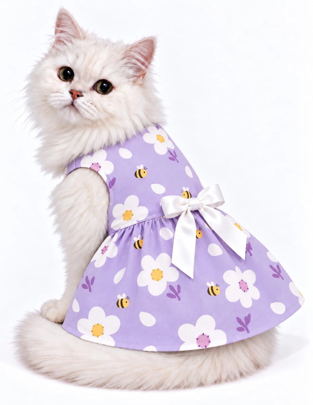 Thunder Tails Cat Frock - Lavender Daisy