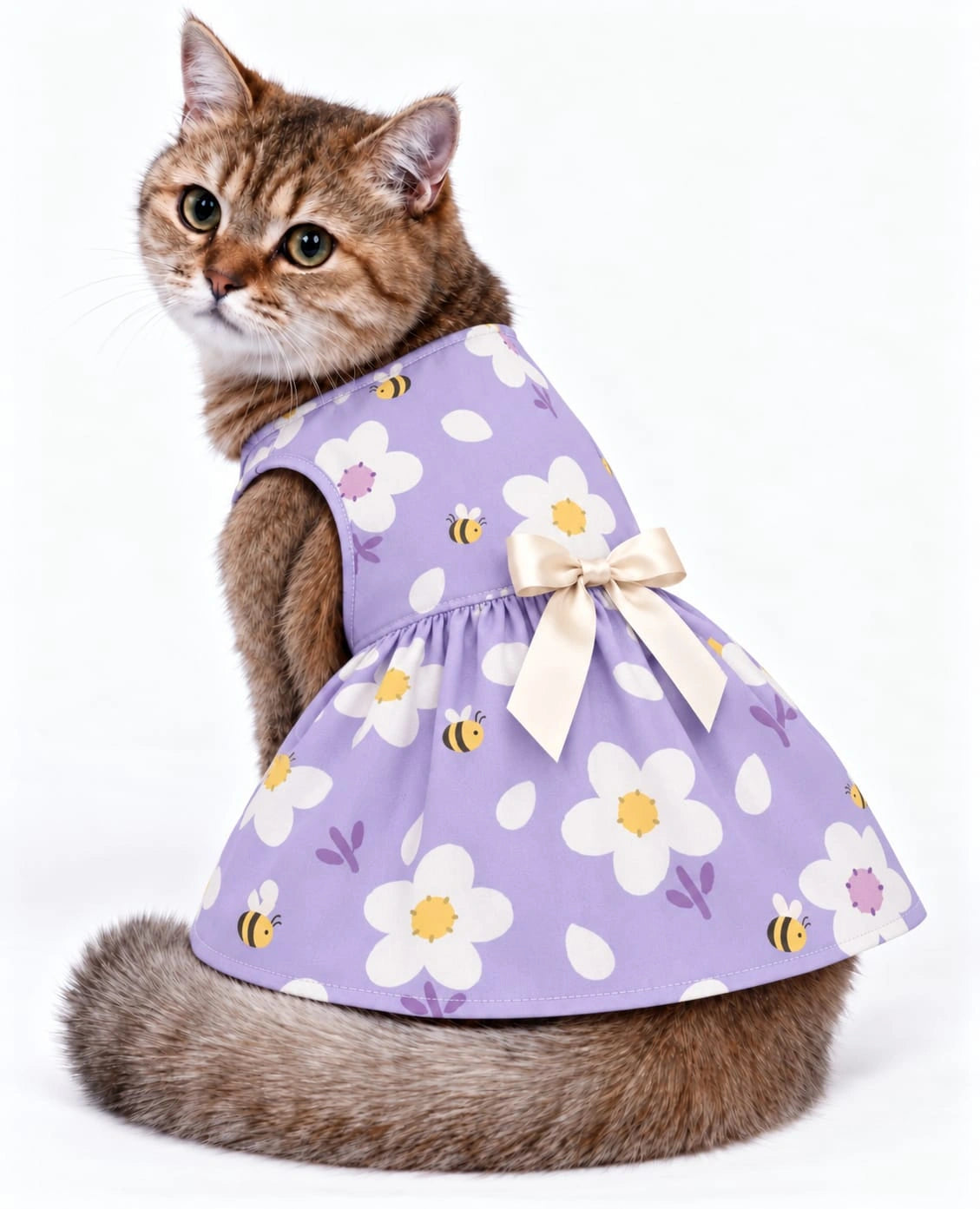Thunder Tails Cat Frock - Lavender Daisy