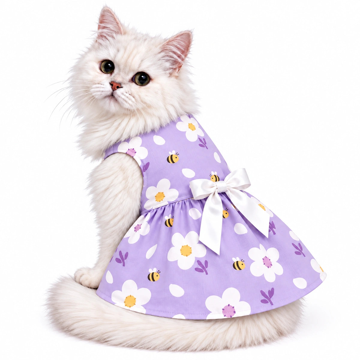 Thunder Tails Cat Frock - Lavender Daisy