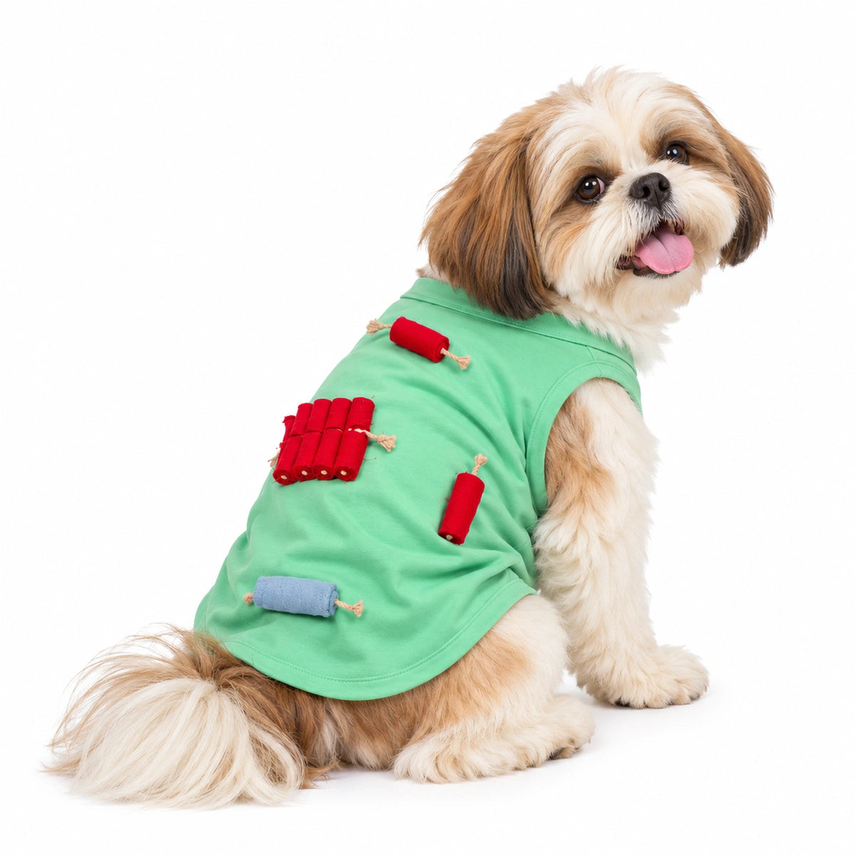 Thunder Tails Dog T-shirt - Firecracker Diwali