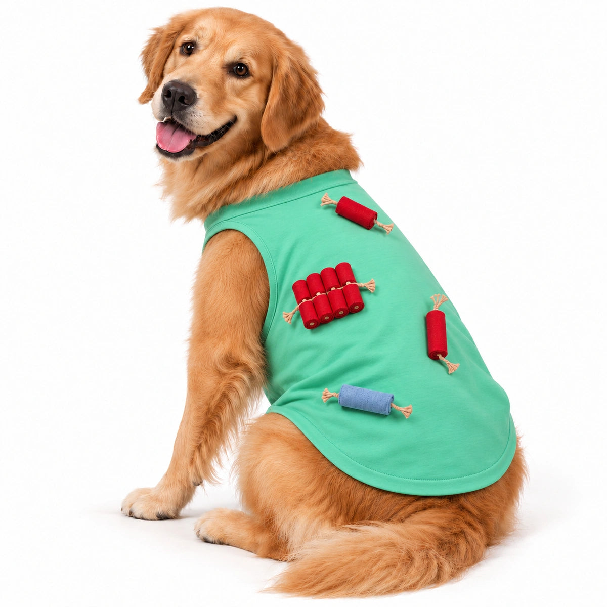 Thunder Tails Dog T-shirt - Firecracker Diwali