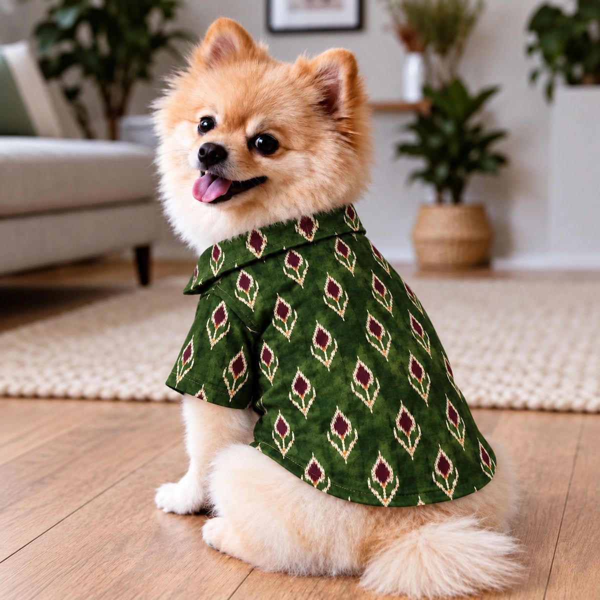 Thunder Tails Festive Dog Shirt - Green