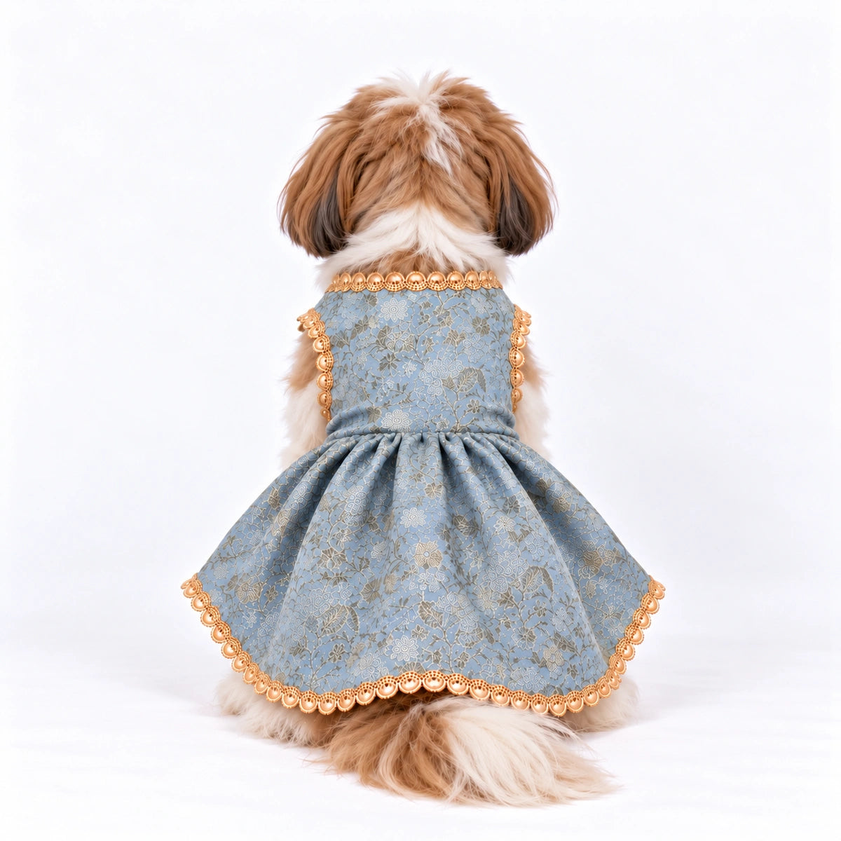 Thunder Tails Rangrez Dog Frock - Baby blue