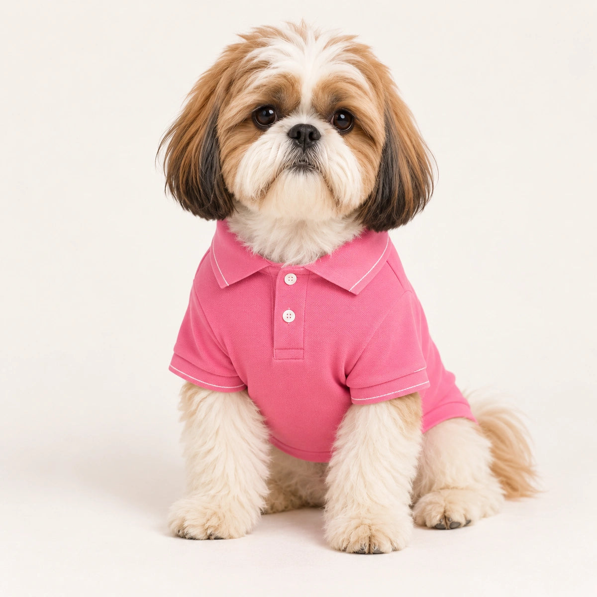 Thunder Tails Polo Dog T-shirt - Pink