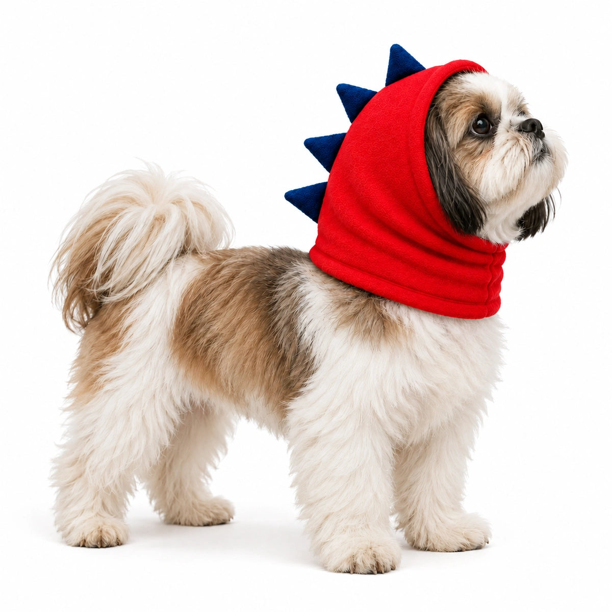 Thunder Tails Rawr Fleece Dog Snood - Red