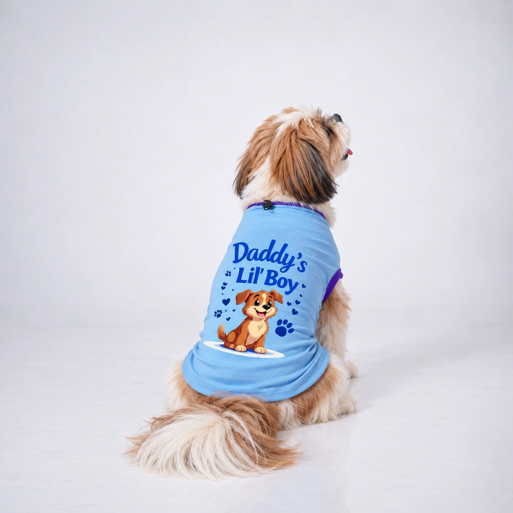 Thunder Tails Daddy's Lil' Boy Adjustable Graphic Dog T-shirt
