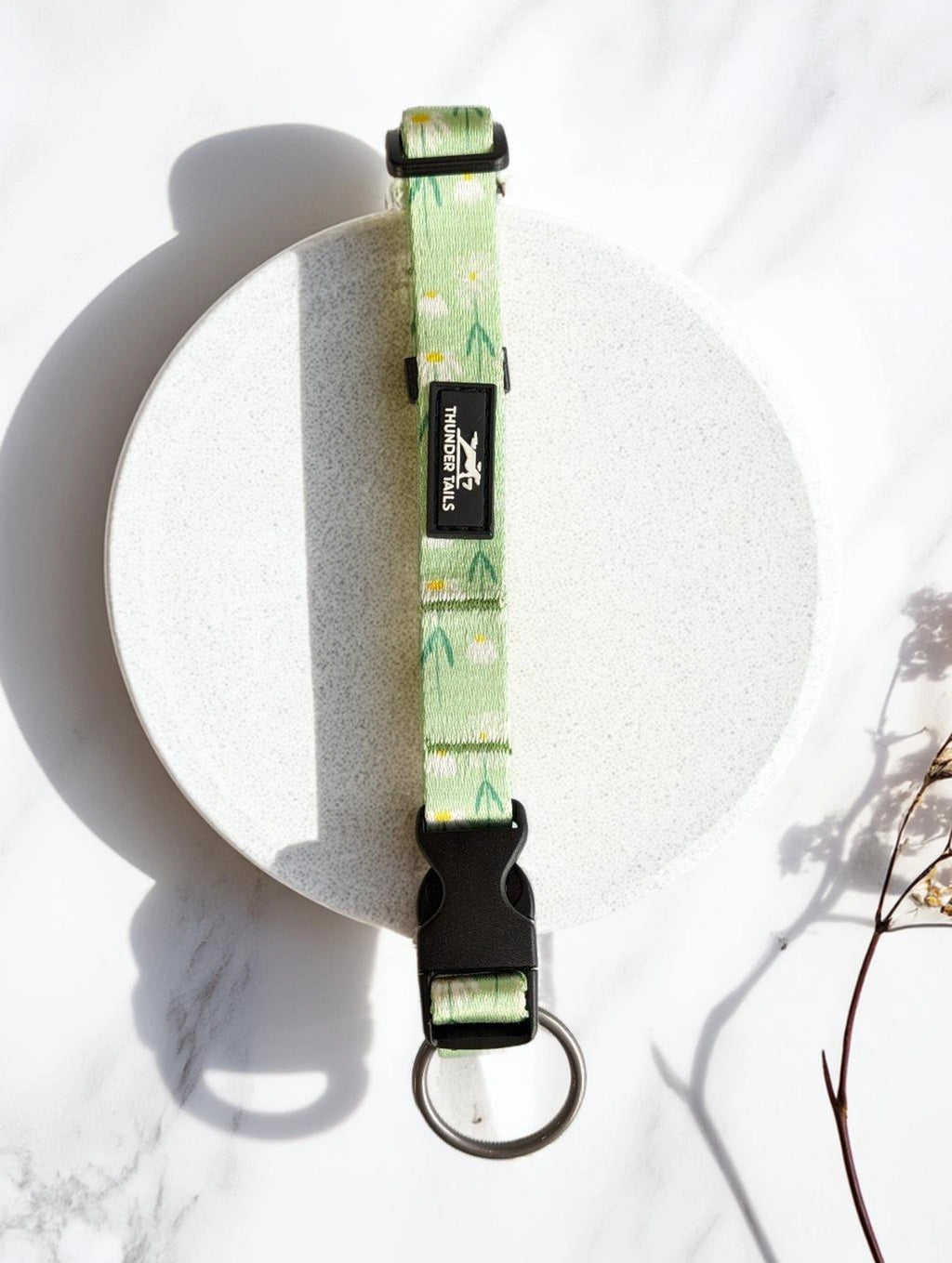 Thunder Tails Elite Nylon Printed Collars- Jade Floral Print