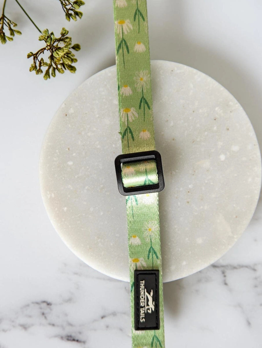Thunder Tails Elite Nylon Printed Collars- Jade Floral Print
