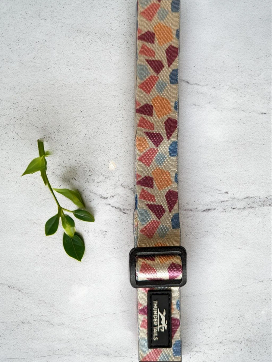 Thunder Tails Elite Nylon Printed Collars- Multi Colored Stones