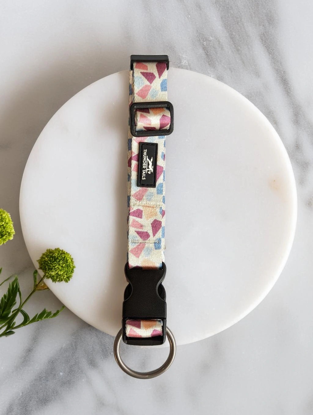 Thunder Tails Elite Nylon Printed Collars- Multi Colored Stones