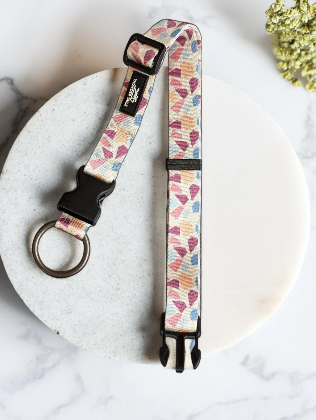 Thunder Tails Elite Nylon Printed Collars- Multi Colored Stones