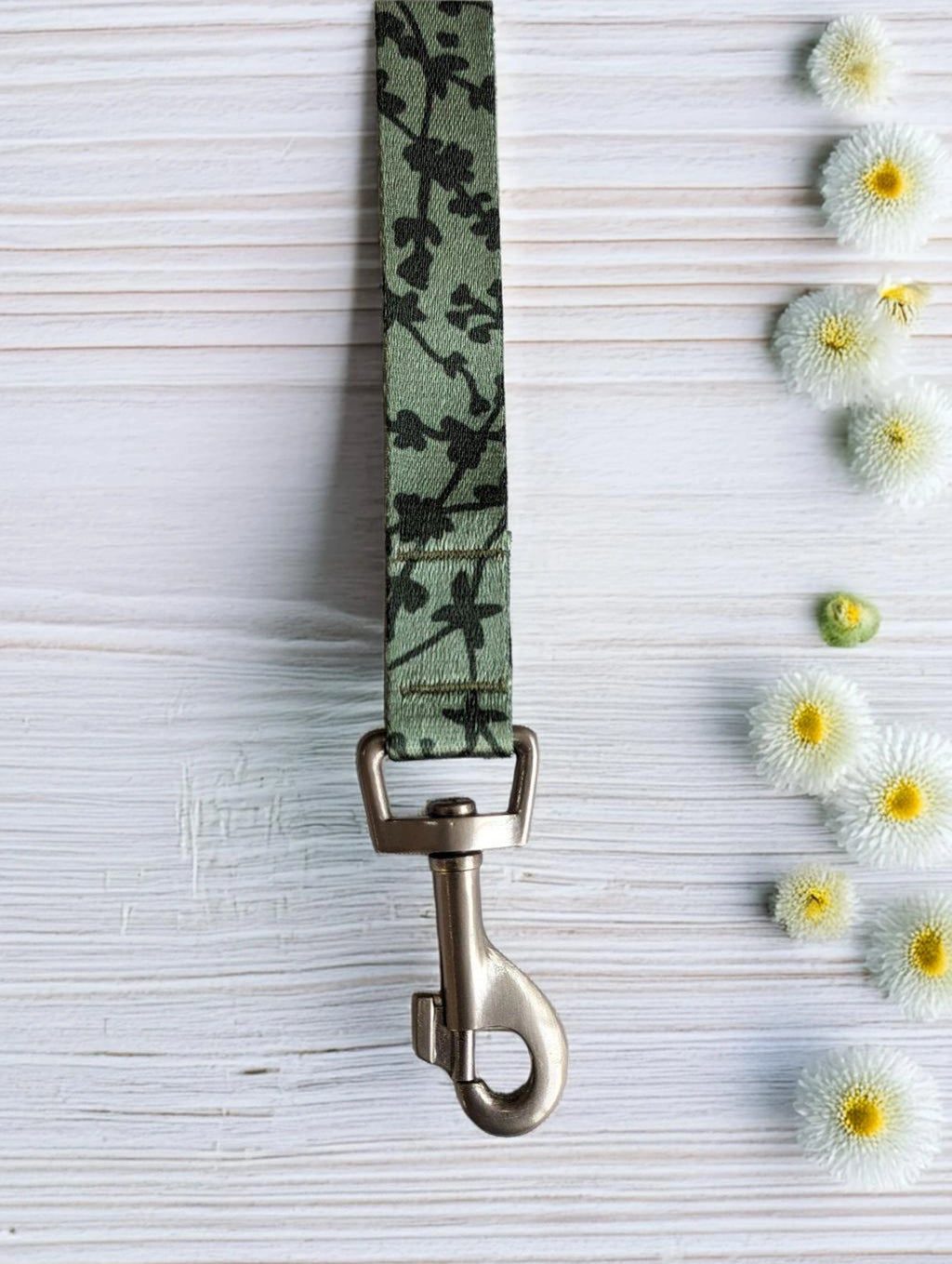 Thunder Tails Elite Nylon Printed Leash- Green Floral