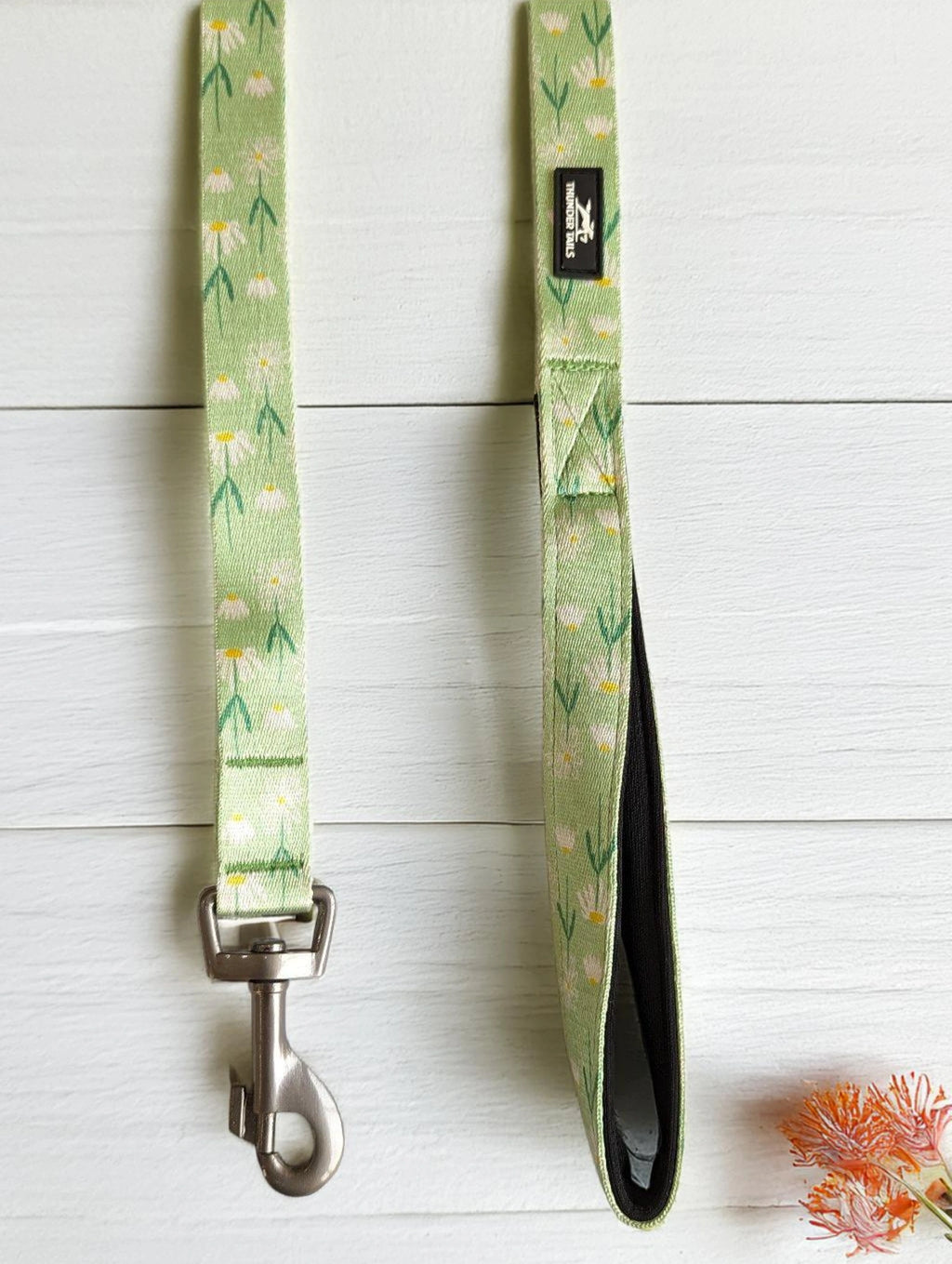 Thunder Tails Elite Nylon Printed Leash- Jade Floral