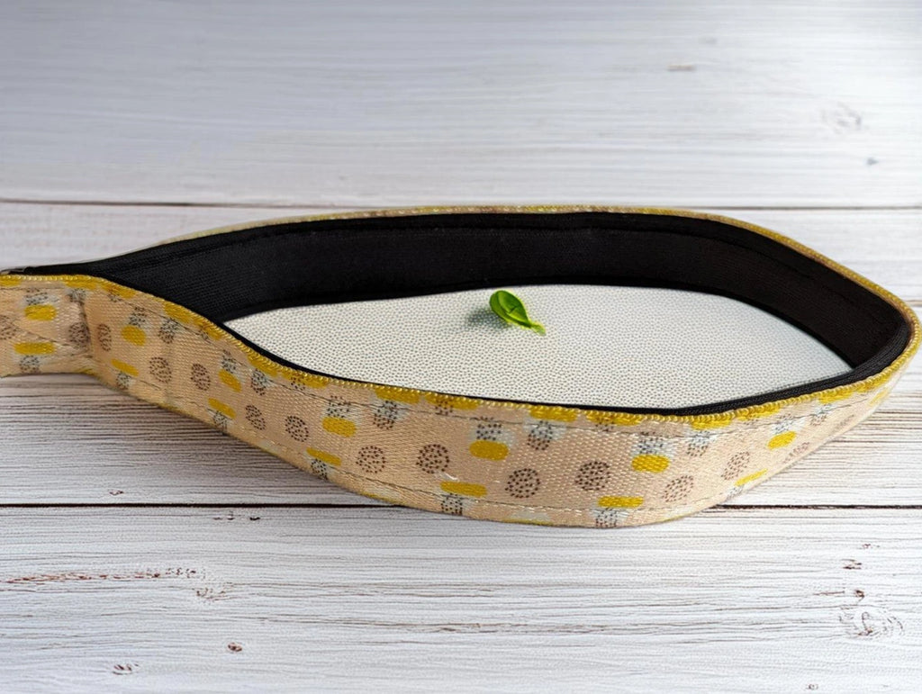 Thunder Tails Elite Nylon Printed Leash- Yellow Abstract Print