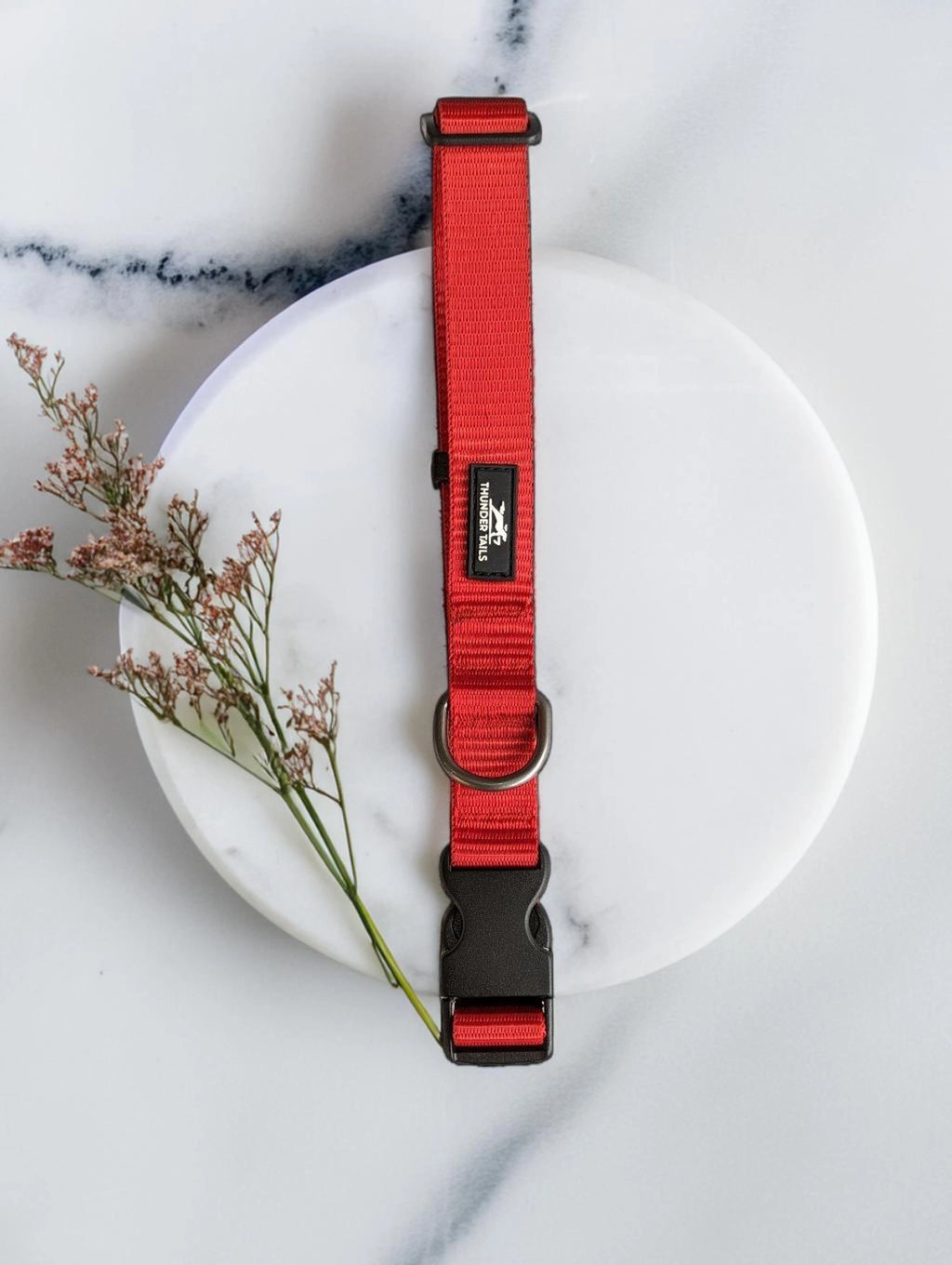 Thunder Tails Everyday Nylon Collars - Red