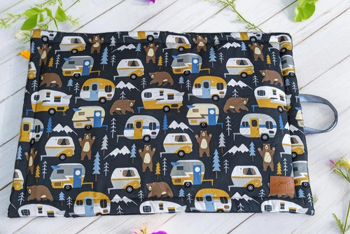 Thunder Tails 5-More-Minutes Dog Mats- Dark Grey Car Print