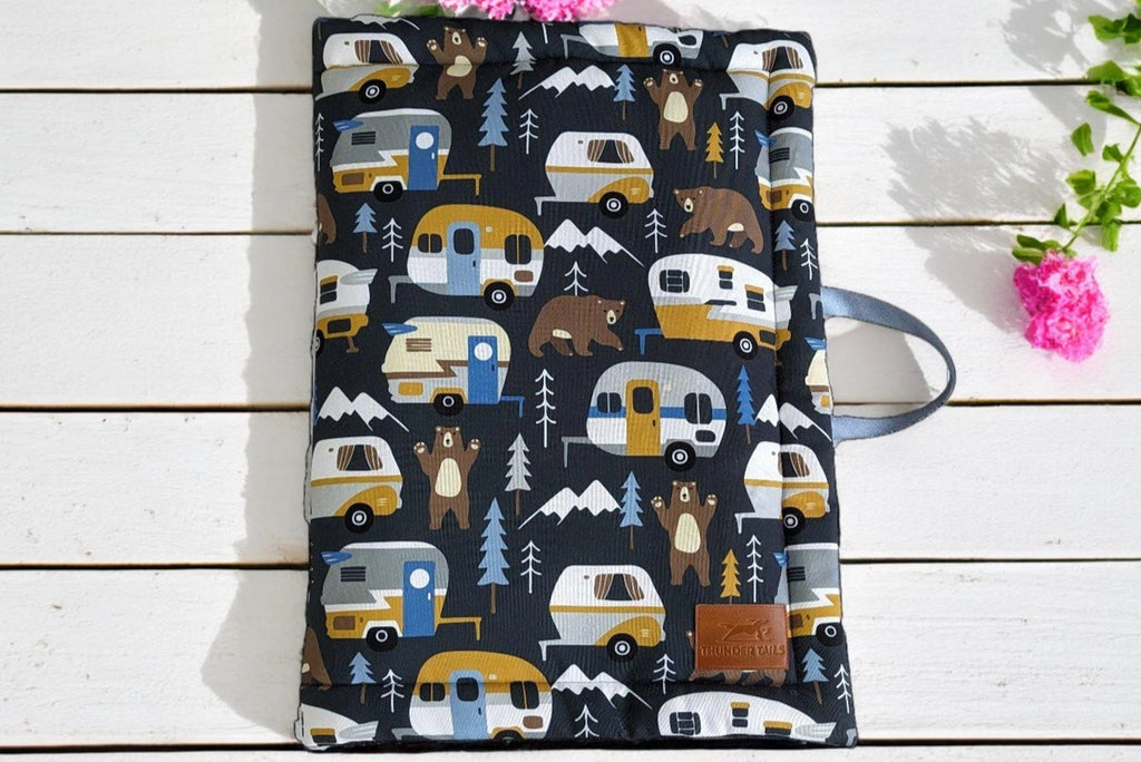 Thunder Tails 5-More-Minutes Dog Mats- Dark Grey Car Print