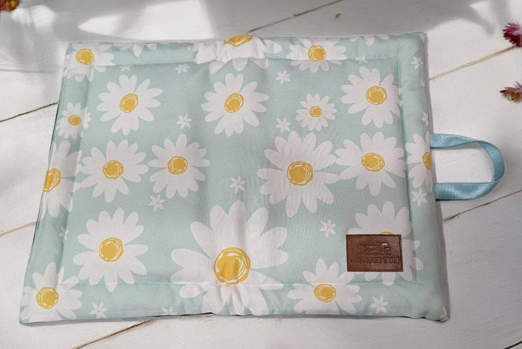 Thunder Tails 5-More-Minutes Dog Mats- Mint Floral Print