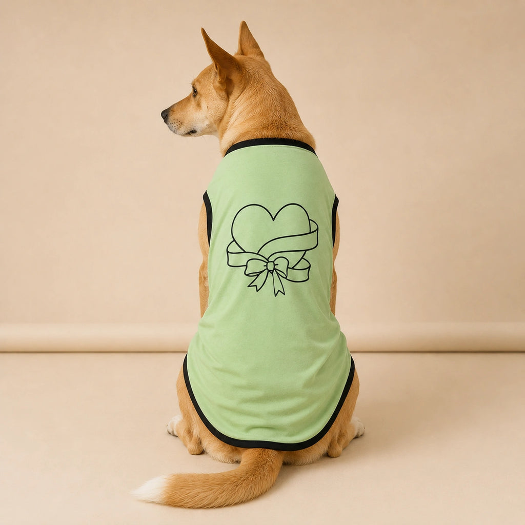 Thunder Tails Pawlished Super Soft Dog T-shirt - Heart Bow