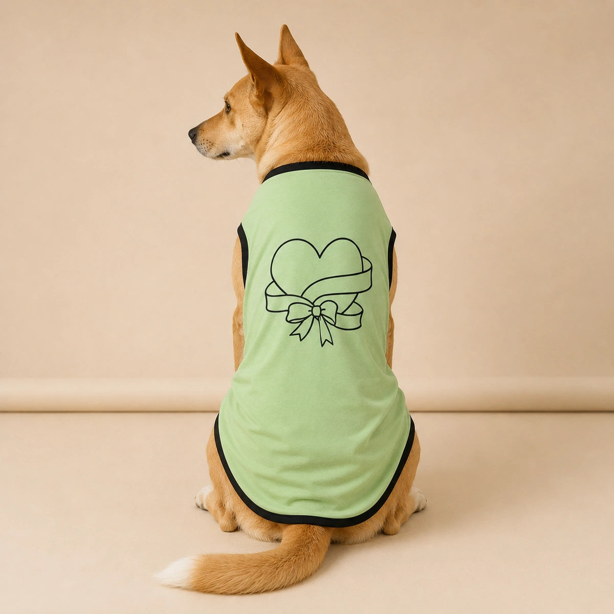 Thunder Tails Pawlished Super Soft Dog T-shirt - Heart Bow