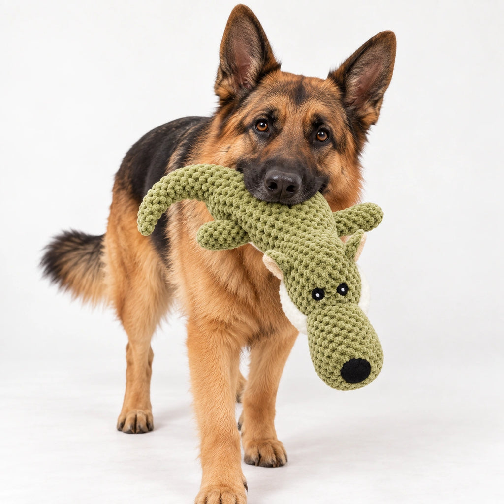 Thunder Tails Soft Toys for Dogs — Plush Green Dog Pet Toy