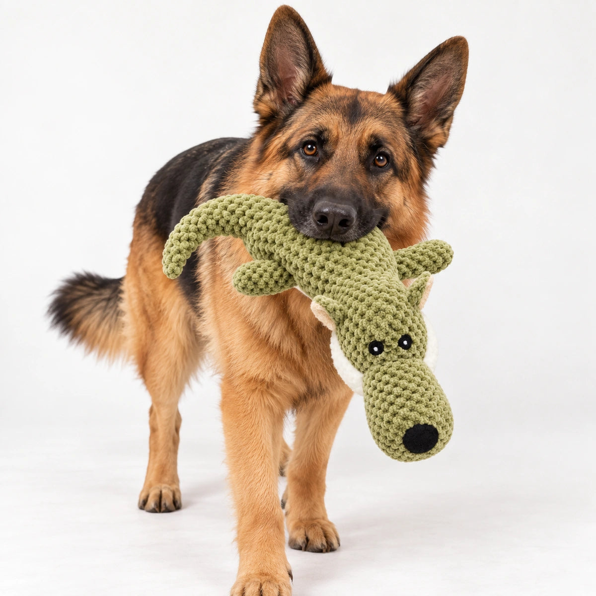 Thunder Tails Soft Toys for Dogs — Plush Green Dog Pet Toy