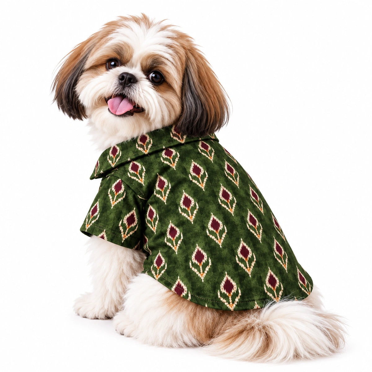 Thunder Tails Festive Dog Shirt - Green