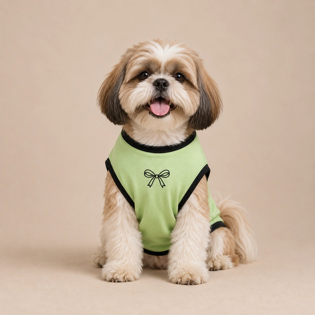 Thunder Tails Pawlished Super Soft Dog T-shirt - Heart Bow
