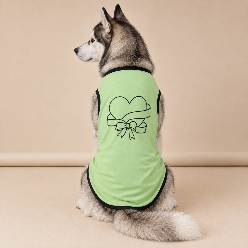Thunder Tails Pawlished Super Soft Dog T-shirt - Heart Bow