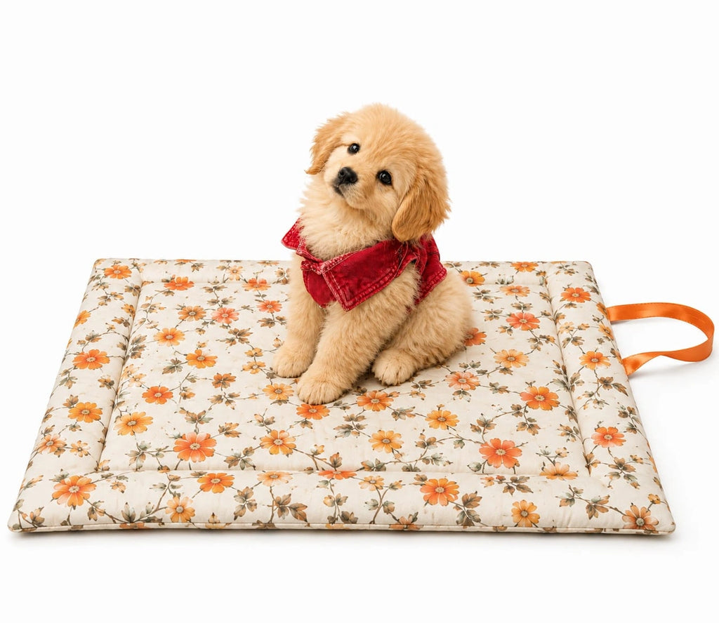 Thunder Tails GuardTech Dog Mats- White Floral Print