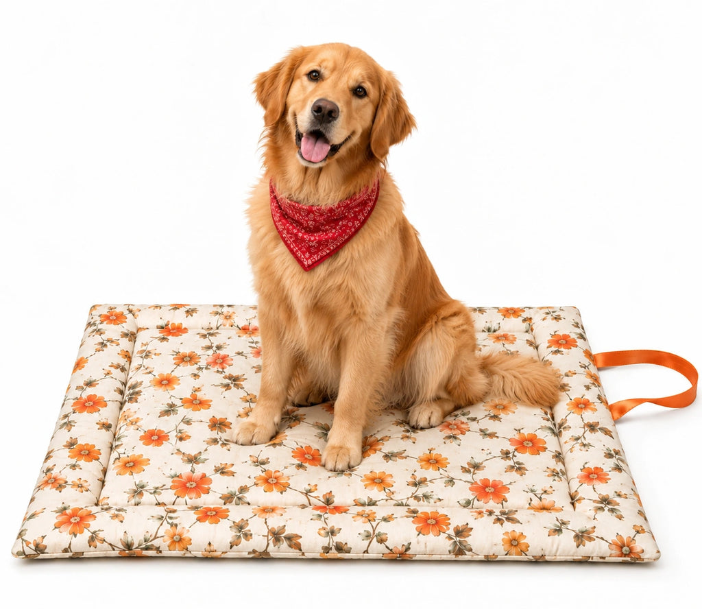 Thunder Tails GuardTech Dog Mats- White Floral Print
