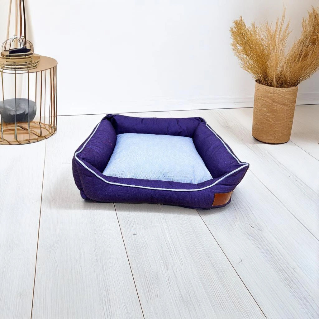 Thunder Tails Lazy Love Lounger Dog Beds- Purple and Lilac