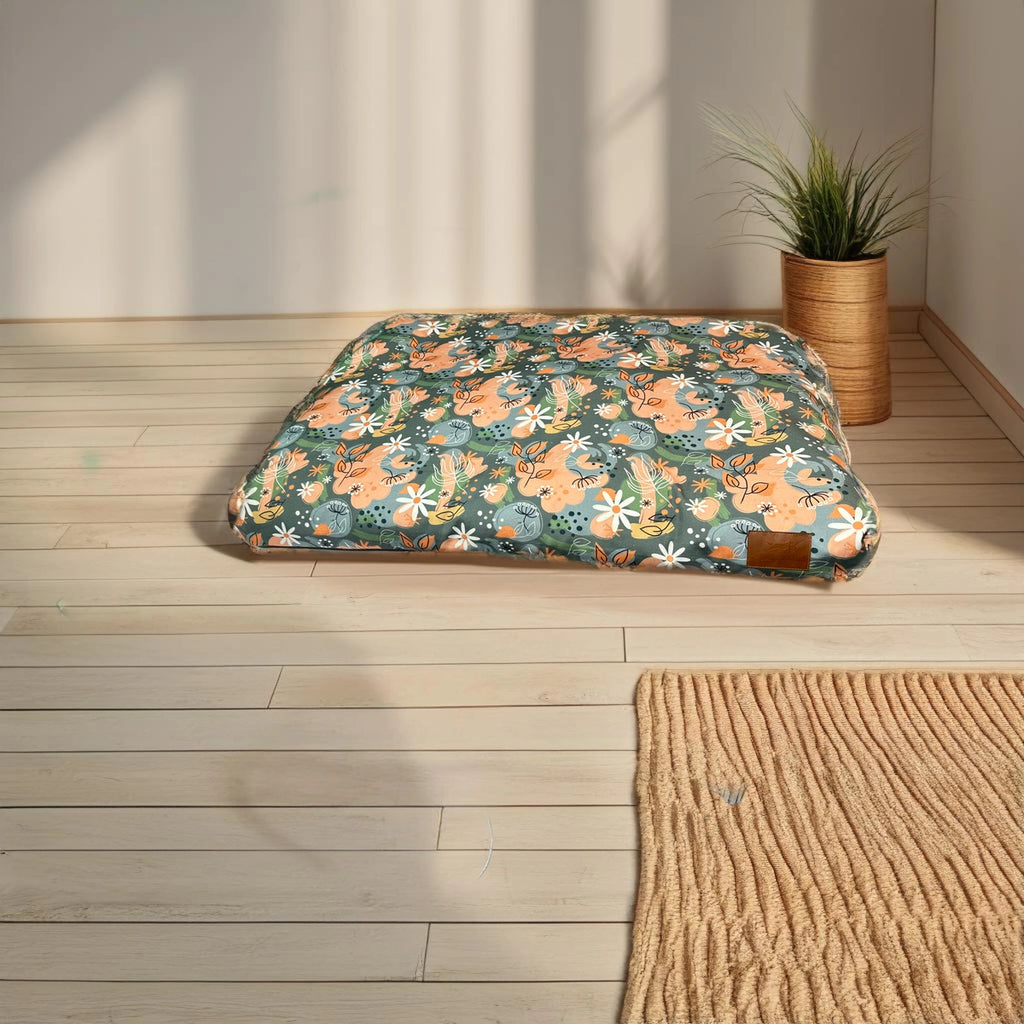 Thunder Tails Moody Mattress Dog Beds- Floral