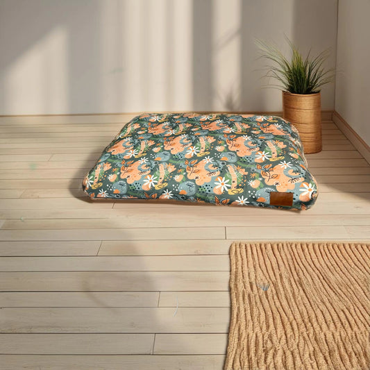 Thunder Tails Moody Mattress Dog Beds- Floral